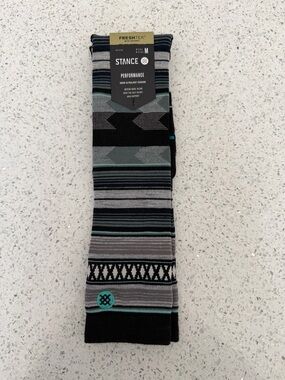 Stance Men's Crew Socks in Gray, Black & Teal